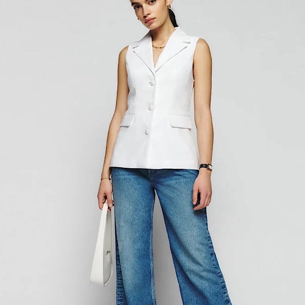 NWOT Reformation Billie Linen Vest